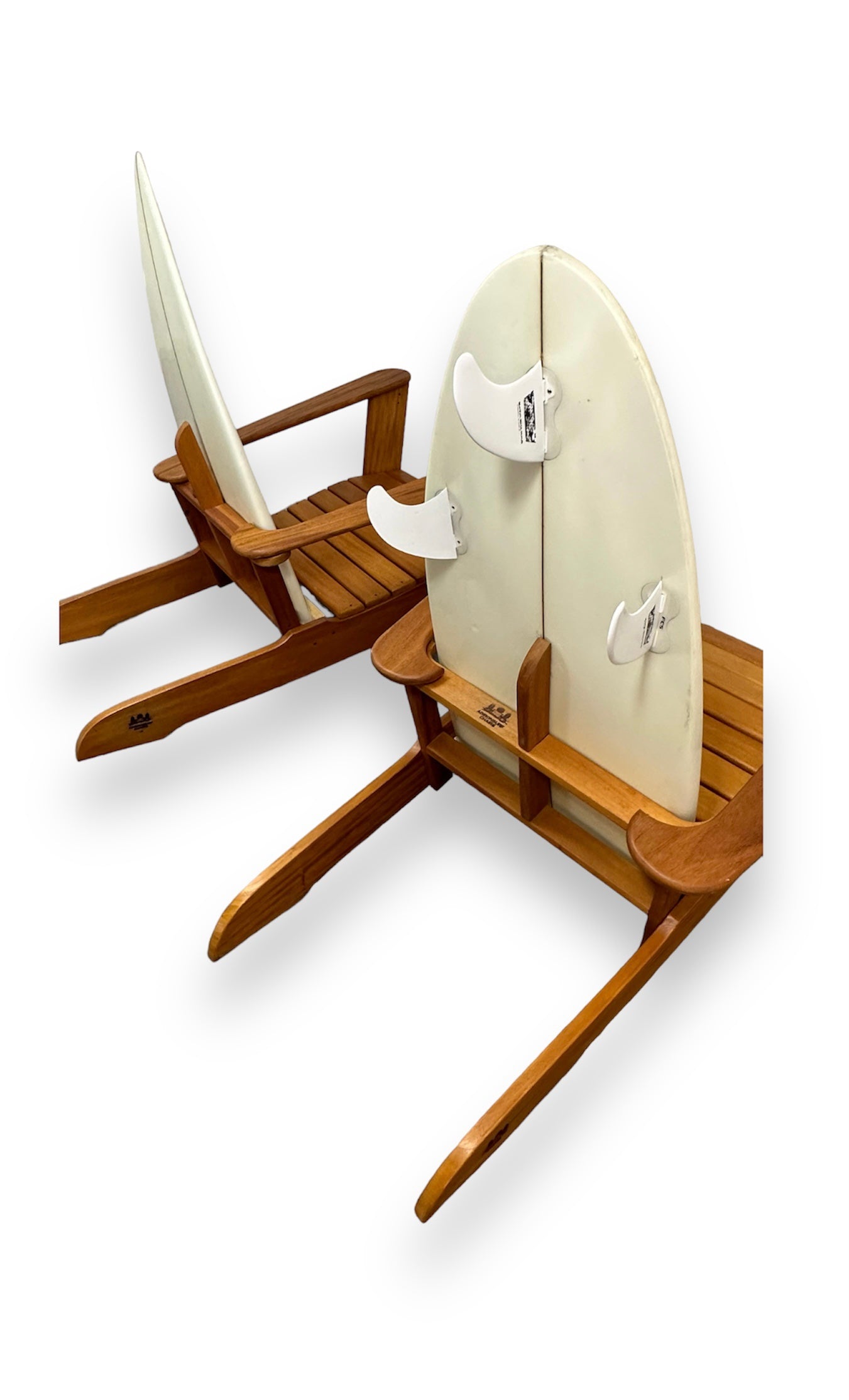 "White Fin" – Mahogany Set of 2