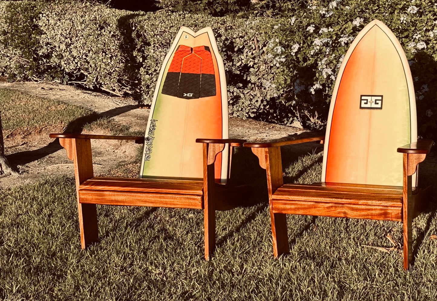 FREE SAME-DAY LOCAL DELIVERY!!! "Golden Shine." Mahogany. Set of 2