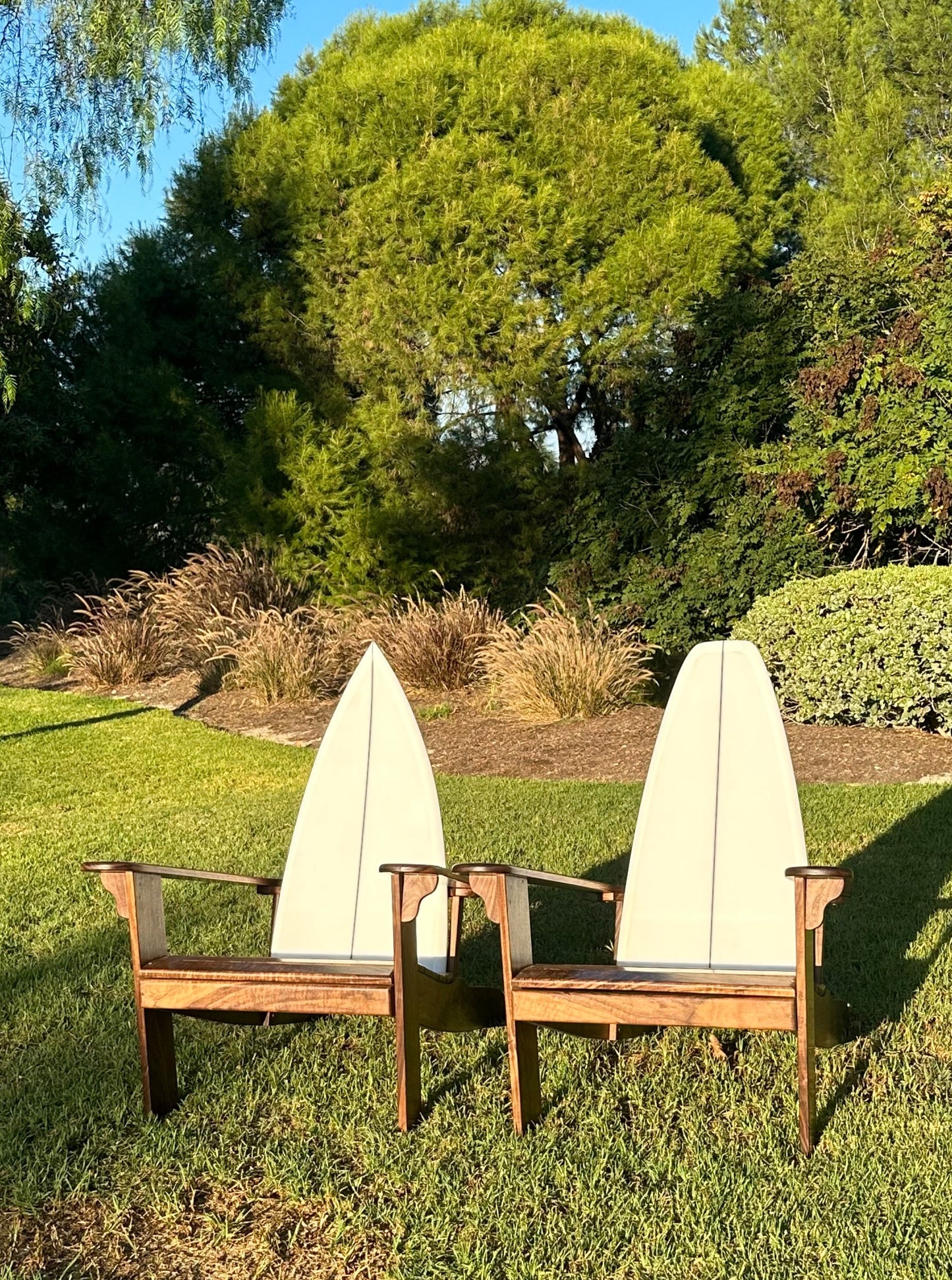 Surfboard-Backed Outdoor Seating