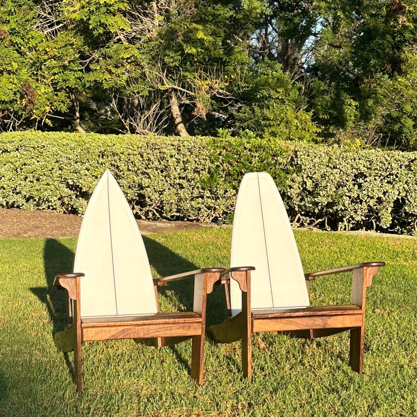 Surfboard-Backed Outdoor Seating