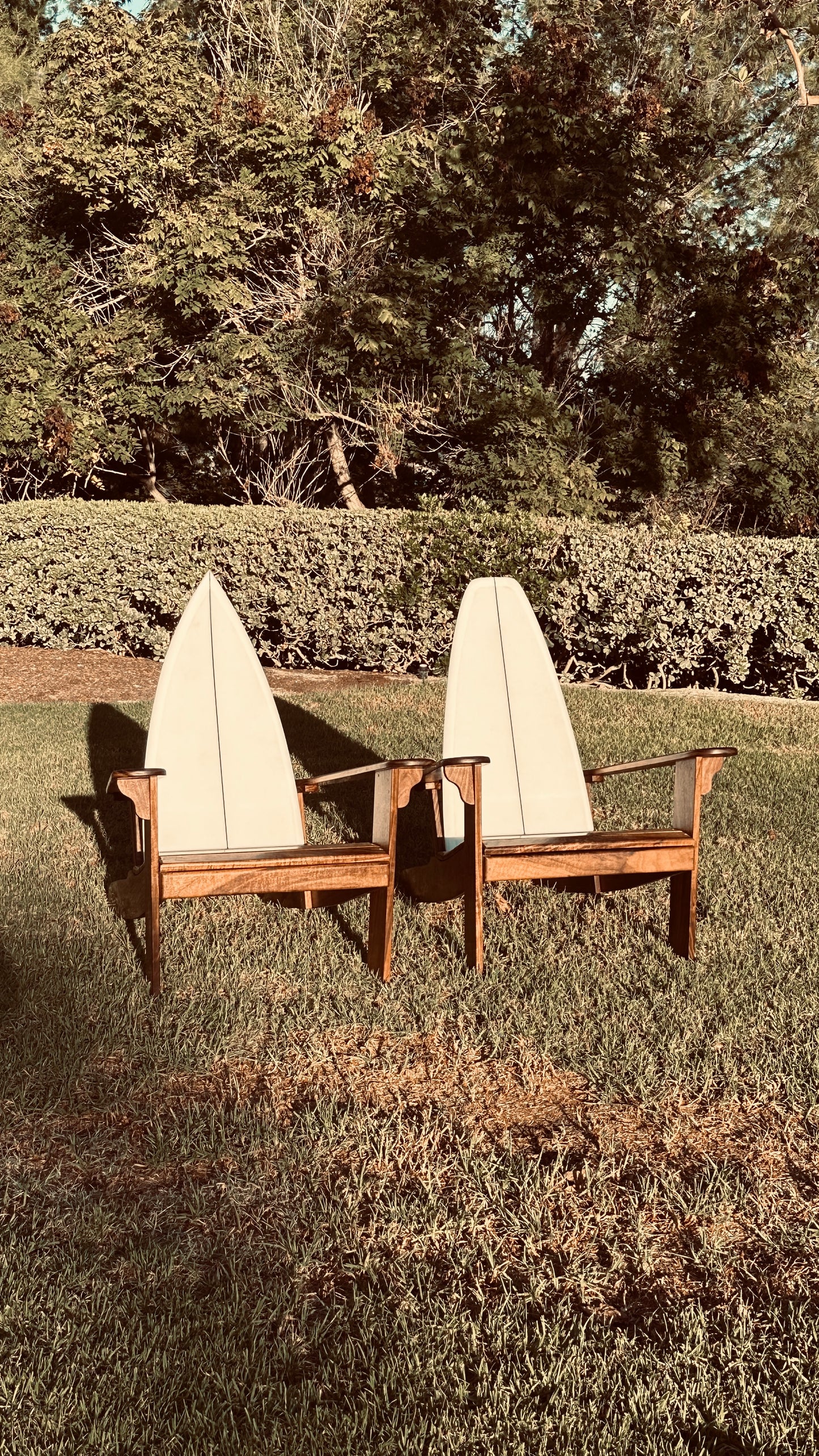 Surfboard-Backed Outdoor Seating