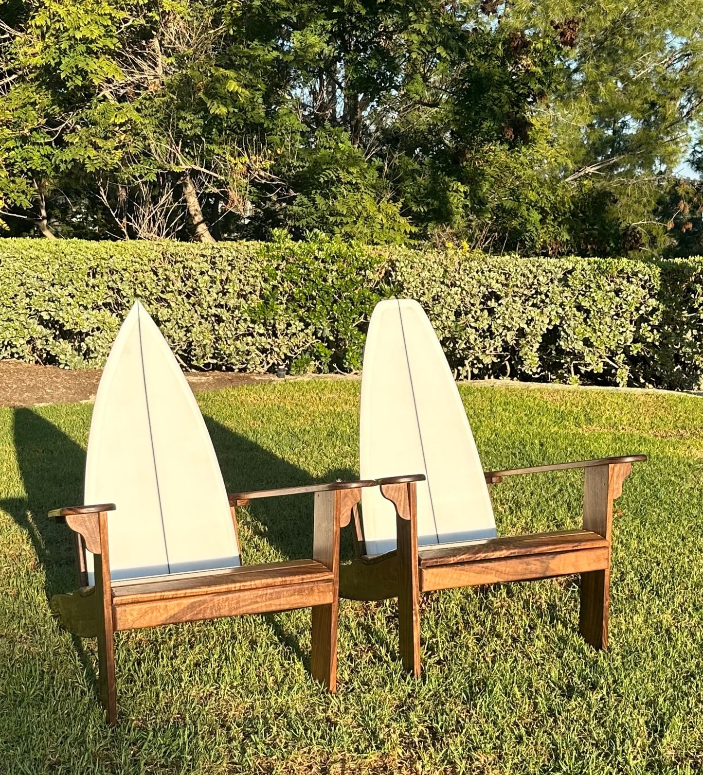 Surfboard-Backed Outdoor Seating