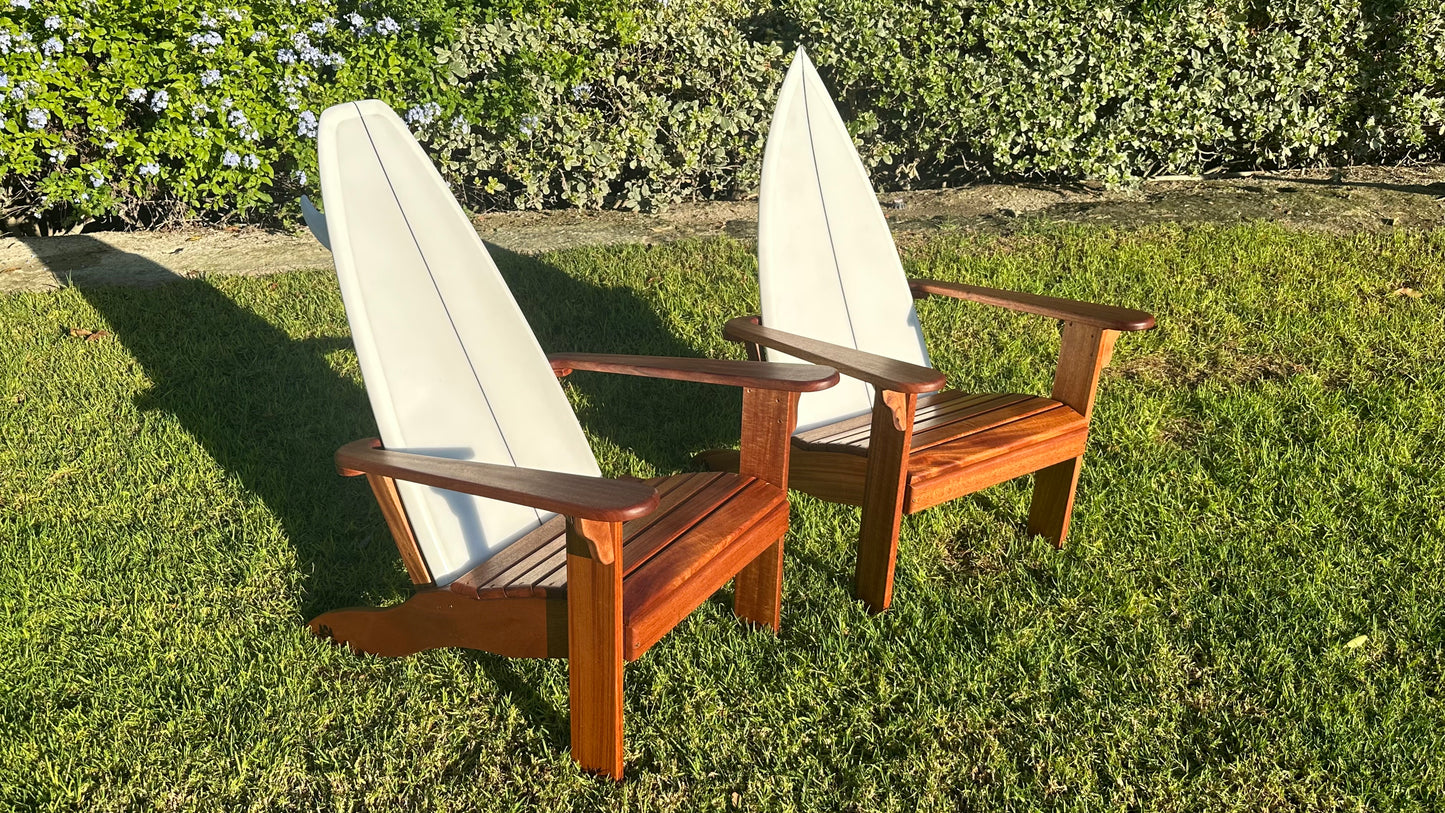 White fin. MEDIUM. Mahogany set of 2