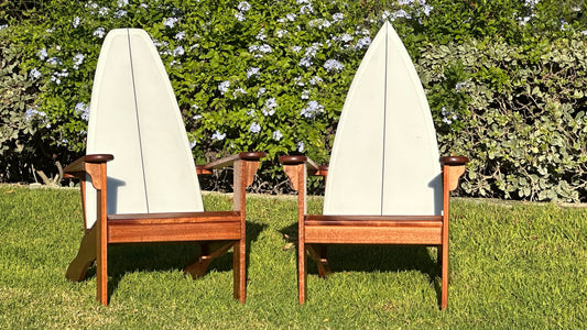 White fin. MEDIUM. Mahogany set of 2