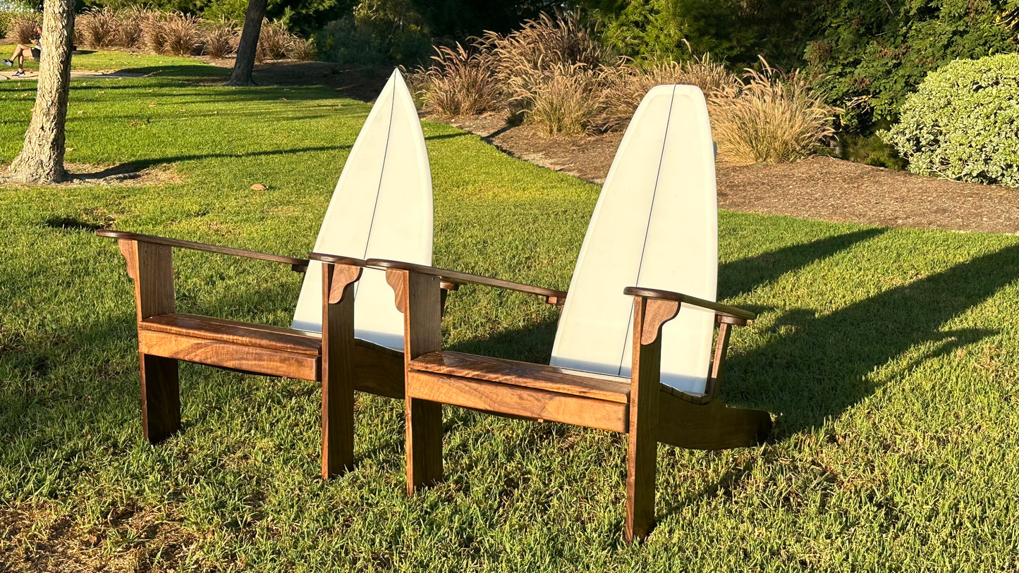 WHITE FIN. WALNUT pair. LARGE