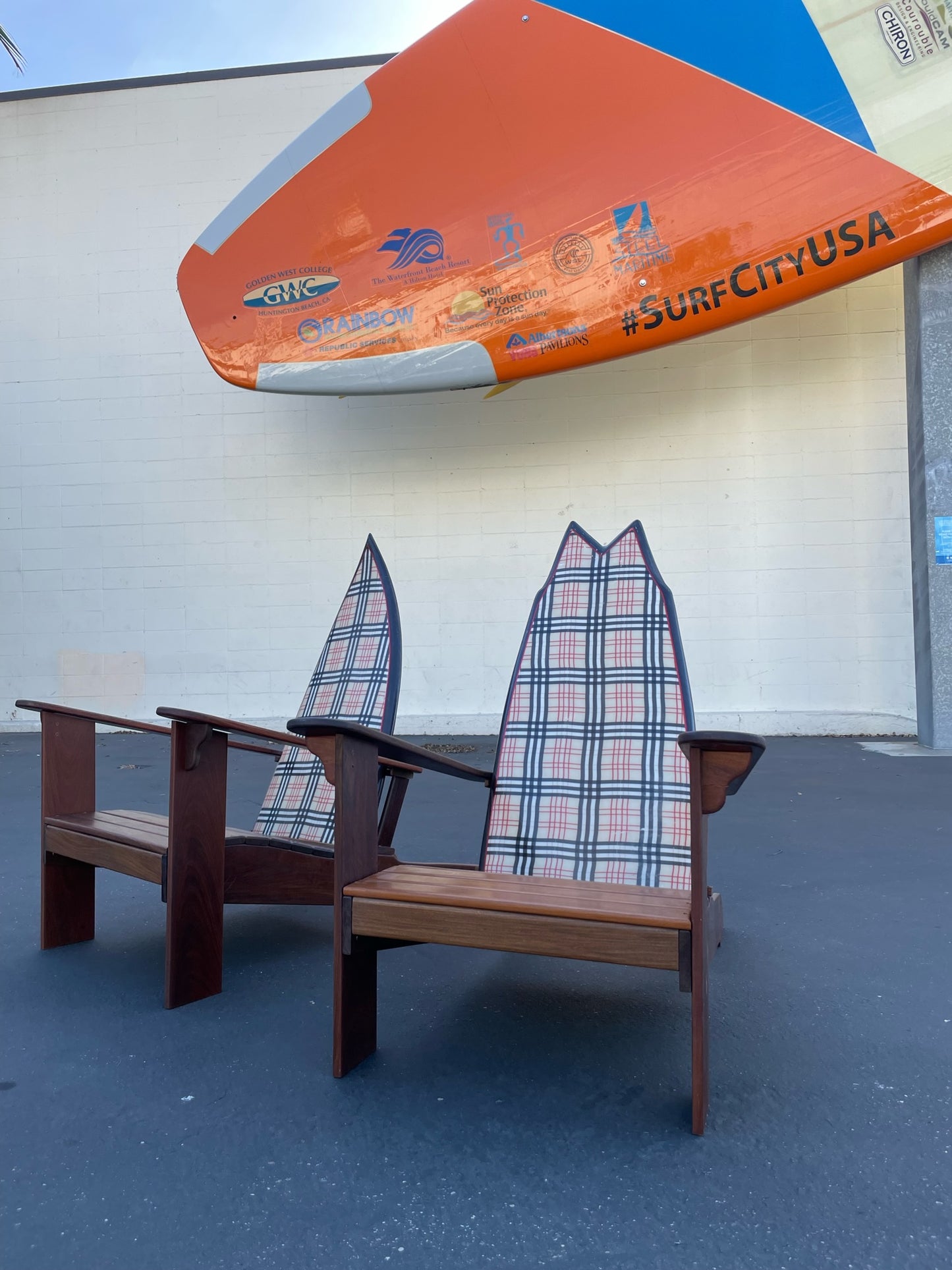 Checkered Surfboard – Ipe Chair Duo